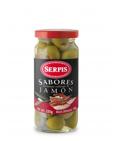 ACEITUNAS SERPIS FCO RELL JAMON 125 GR