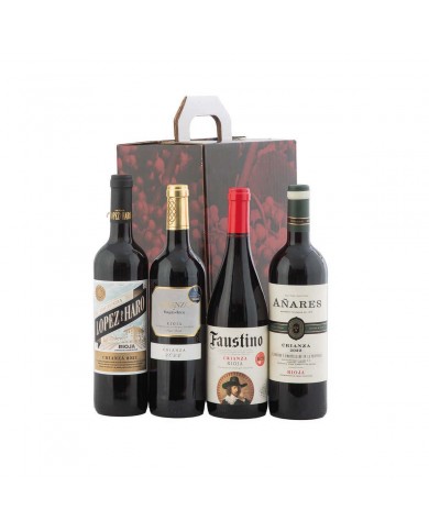 CAJA CARTON 4 BOTELLAS VINO REF.604