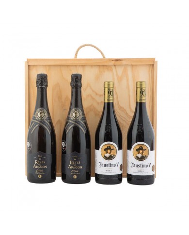 C/MADERA 4 BOTELLAS MIXTA REF.612