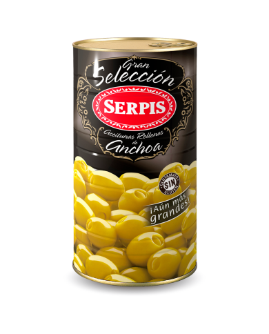 ACEITUNA SERPIS LATA 300GR RELL.ANCHOA G.SELECCION