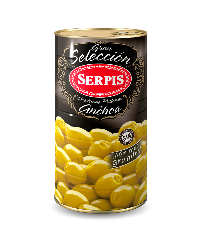 ACEITUNA SERPIS LATA 300GR RELL.ANCHOA G.SELECCION